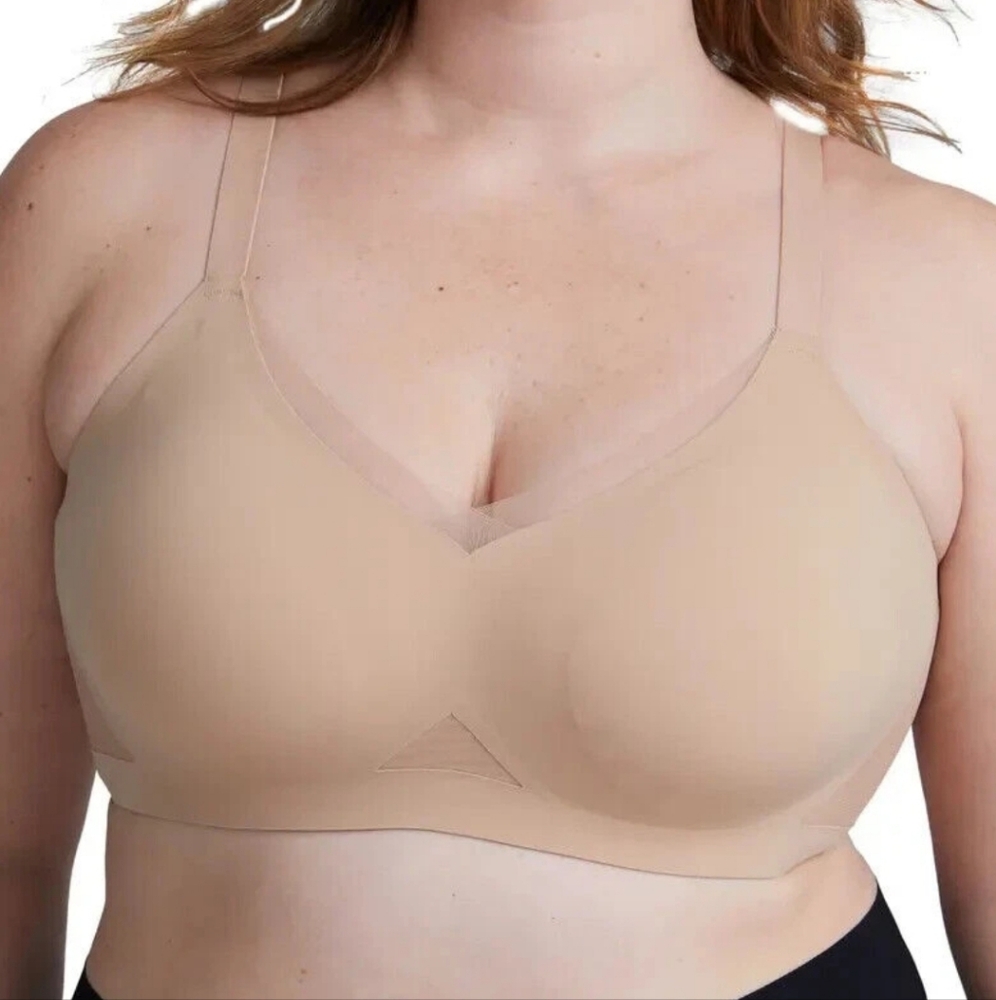 HONEYLOVE CROSSOVER WIRELESS BRA SAND SIZE 2X WL94